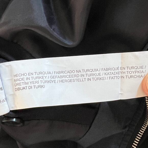 Pull & Bear Daily Standards Long Sleeve Zip Up Bomber Jacket Men's Med Navy Blue - Picture 7 of 8